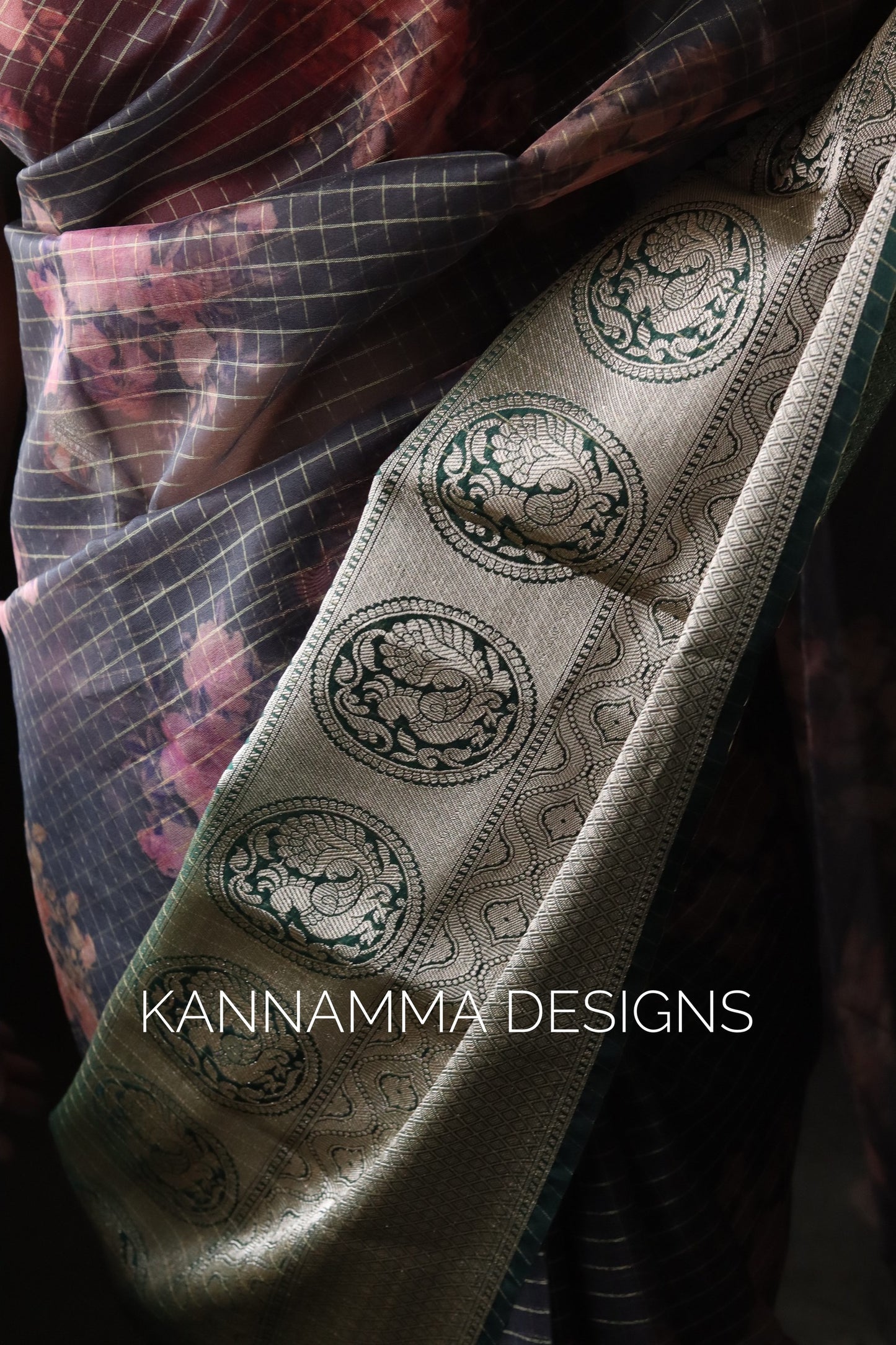 Kanchi Organza - Dark Green (KS155)