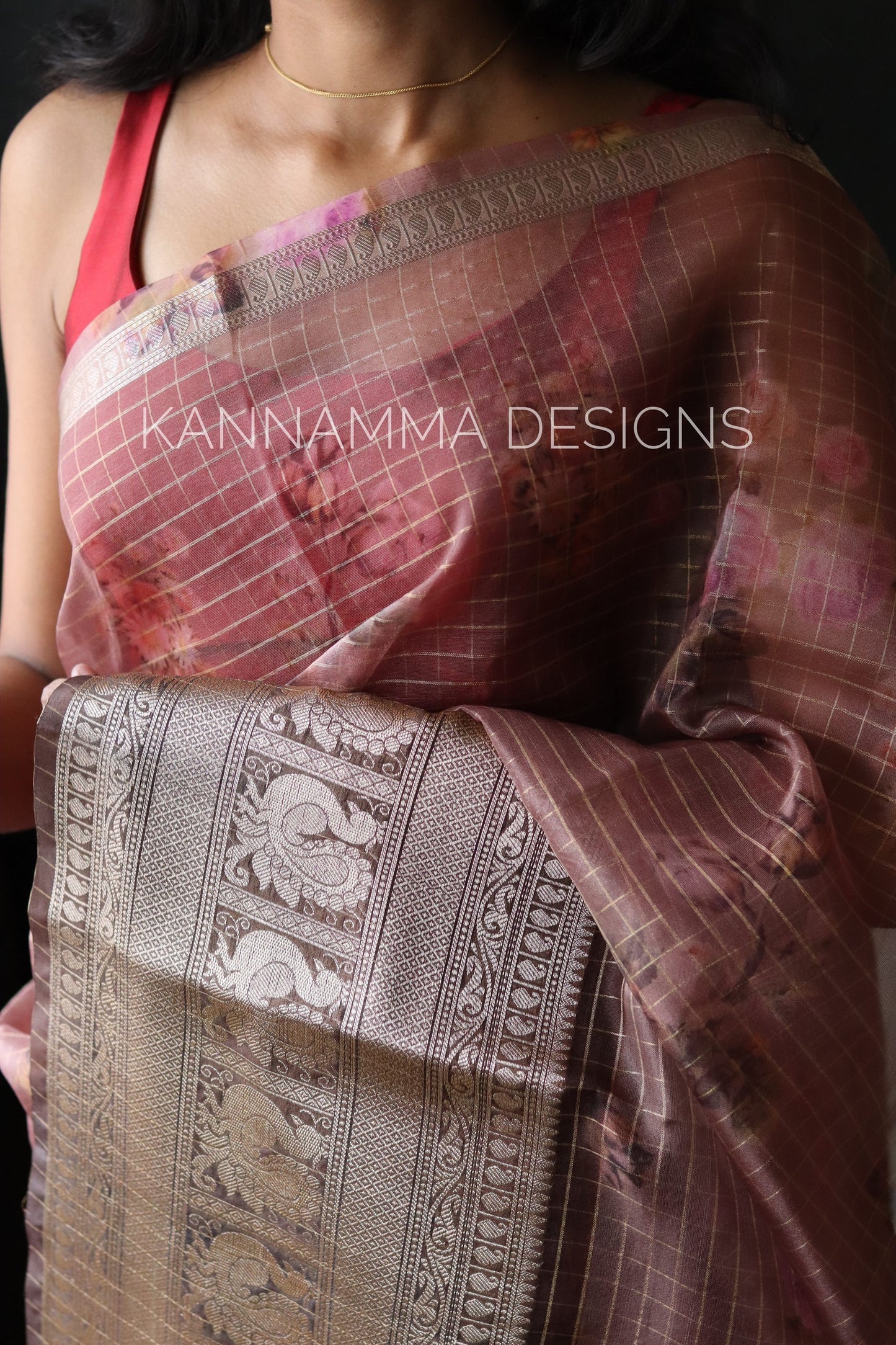 Kanchi Organzas - Muted Brown (KS158)