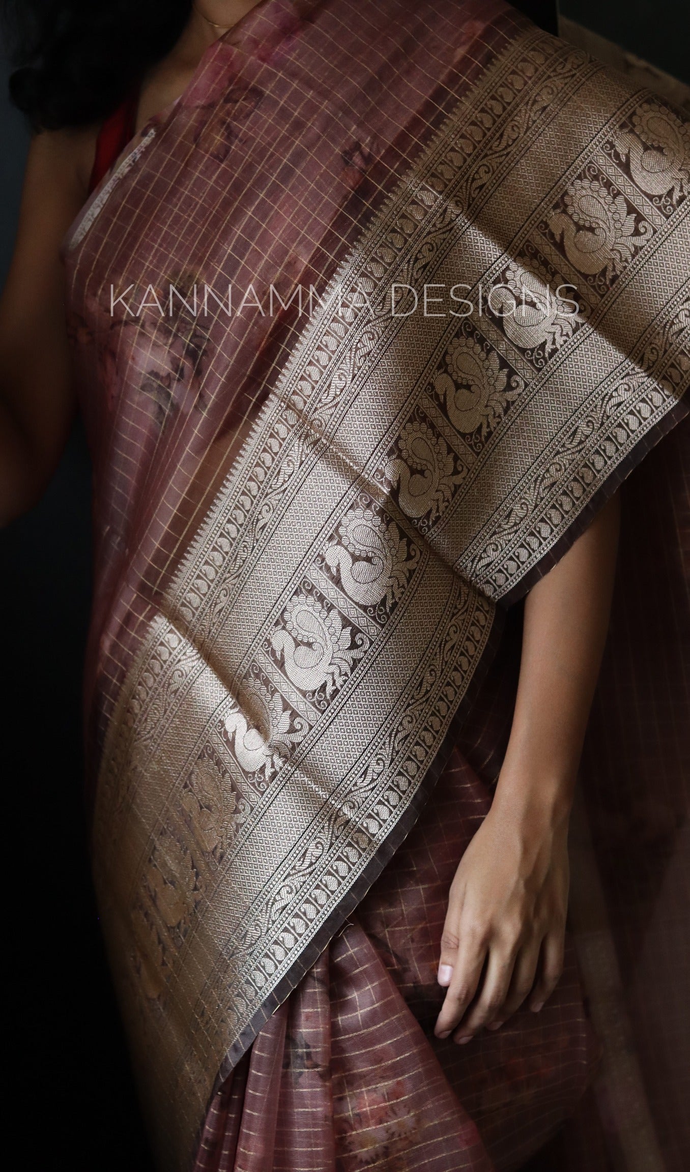 Kanchi Organzas - Muted Brown (KS158)