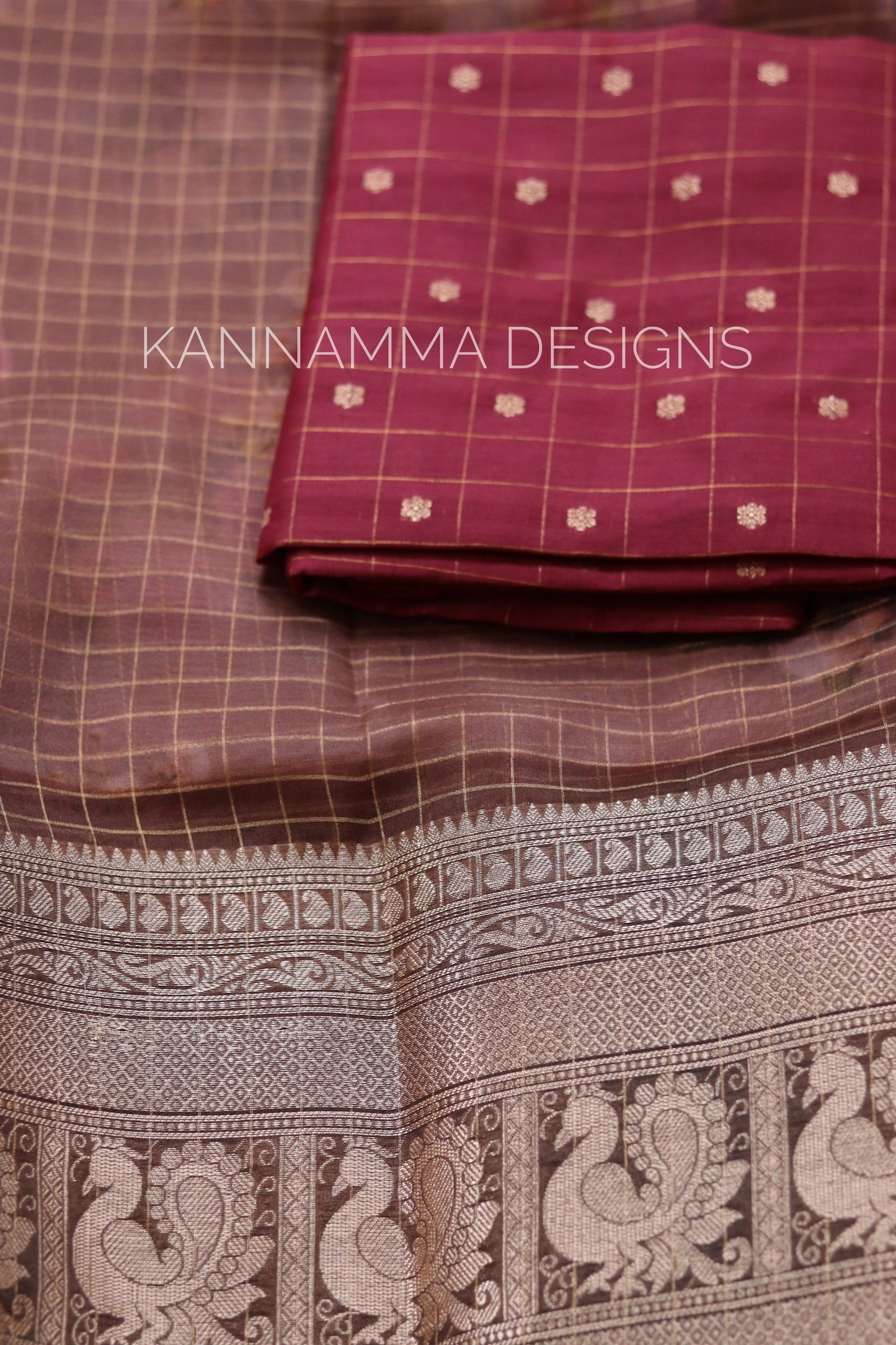 Kanchi Organzas - Muted Brown (KS158)