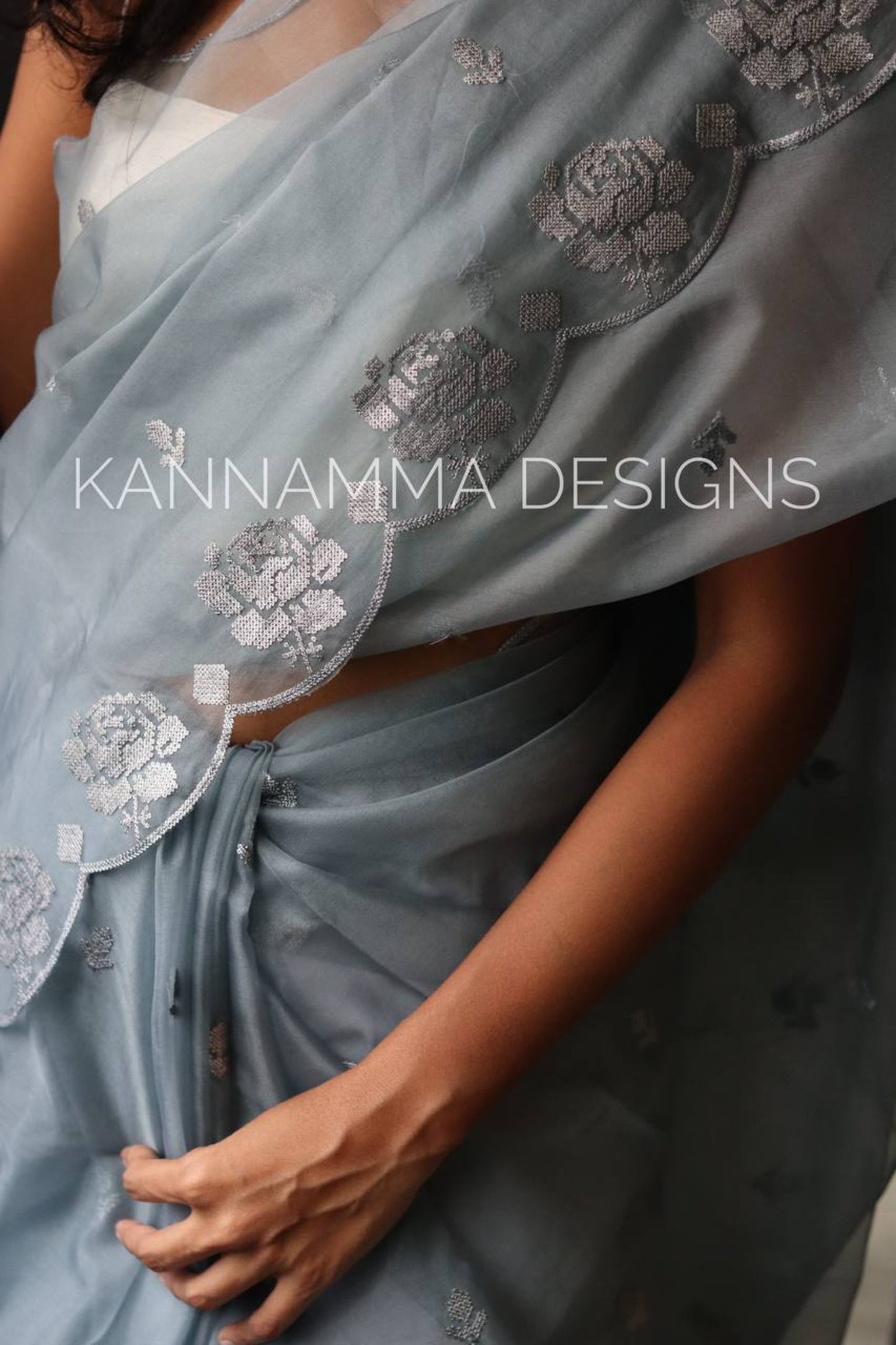 Delicate Organzas - Cloud Grey (KS186)